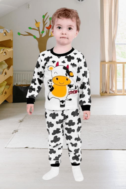 Παιδική Πιτζάμα Cow Unisex W1465 - Image 2