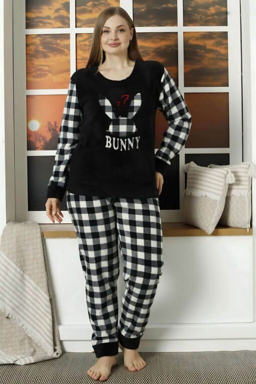 Πιτζάμα Γυναικεία Fleece Bunny 15935 - ΚΟΚΚΙΝΟ, XL - Image 6