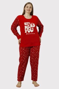 Πιτζάμα Γυναικεία Fleece Hey Miss You W15940